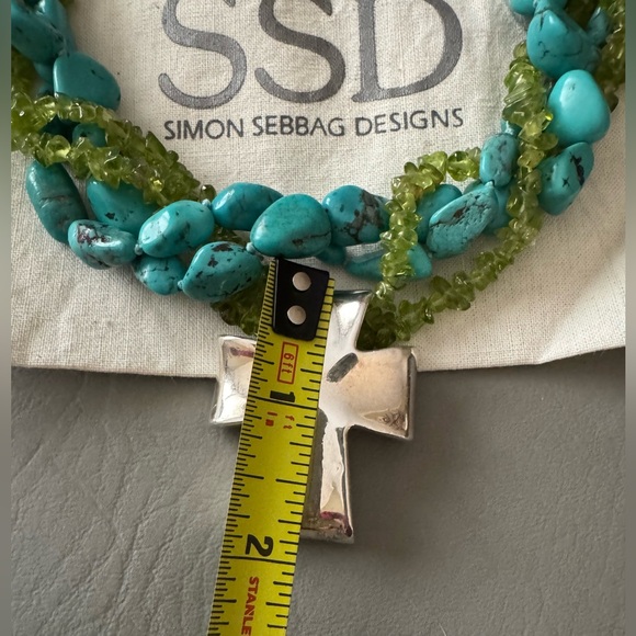Simon Sebbag Sterling silver & Turquoise Necklace - Picture 4 of 7
